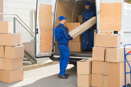 Removal van and moving boxes for a Bromley house move