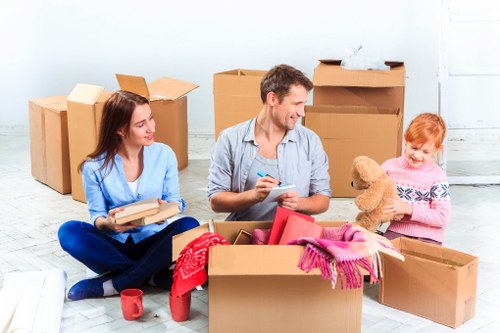 Loading furniture into a moving truck for a Bromley move