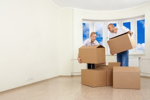 Helper and van assisting with a flat move in Bromley