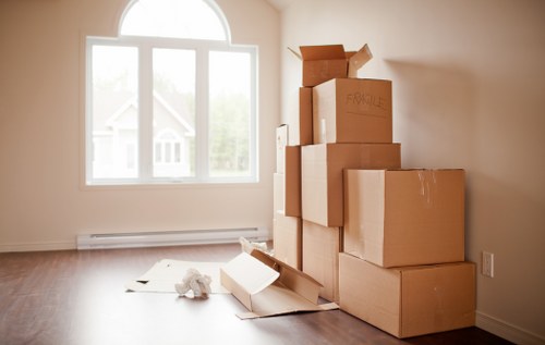 Removal van and moving boxes for a Bromley home move