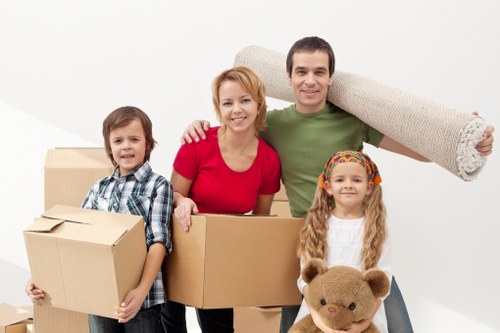 Loading business furniture during a commercial move in Bromley