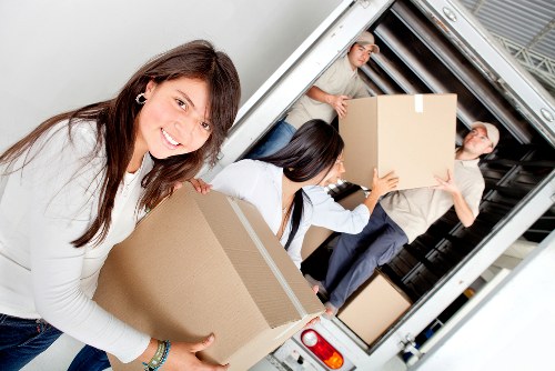 Furniture and boxes loaded into a moving van in Bromley