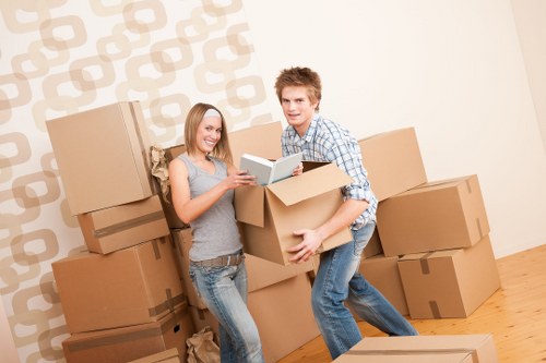 Customer and mover reviewing service details before work begins